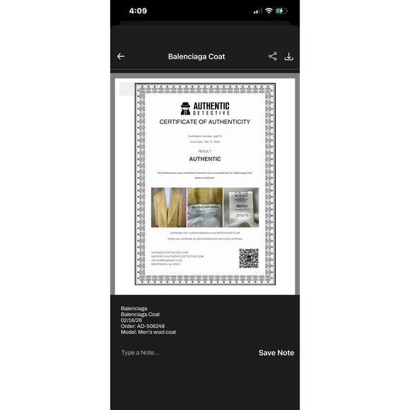 Authenticated Balenciaga Wool Blend Oversized Coat Jacket Chest 52 Retail $1500 - Picture 16 of 16